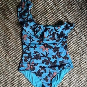 Ulla Johnson Blue Martina One Piece Swimsuit Size S